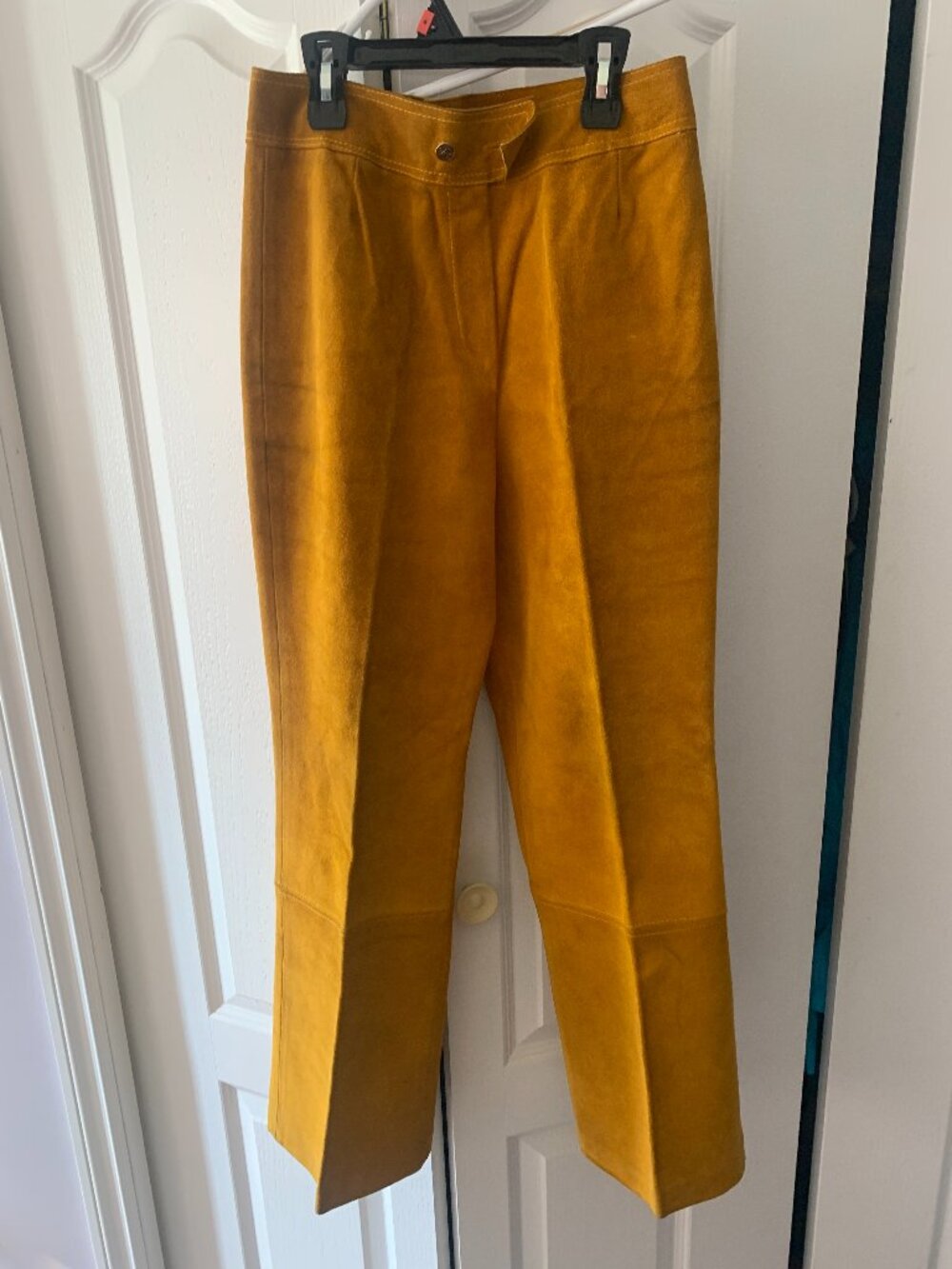 Vintage Harvest Gold Suede Pants